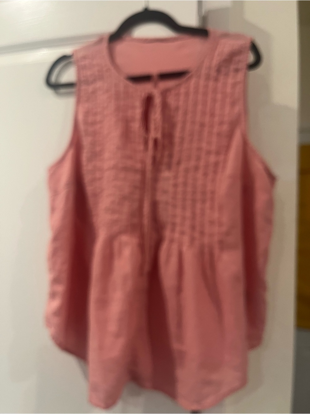 torrid Mauve Pink Smocked Tie-Front Sleeveless Peplum Top